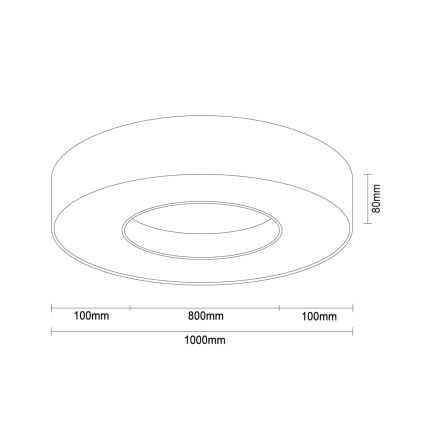 LED-kattovalaisin LED/100W/230V 3000/4000/6500K Ø 100 cm valkoinen