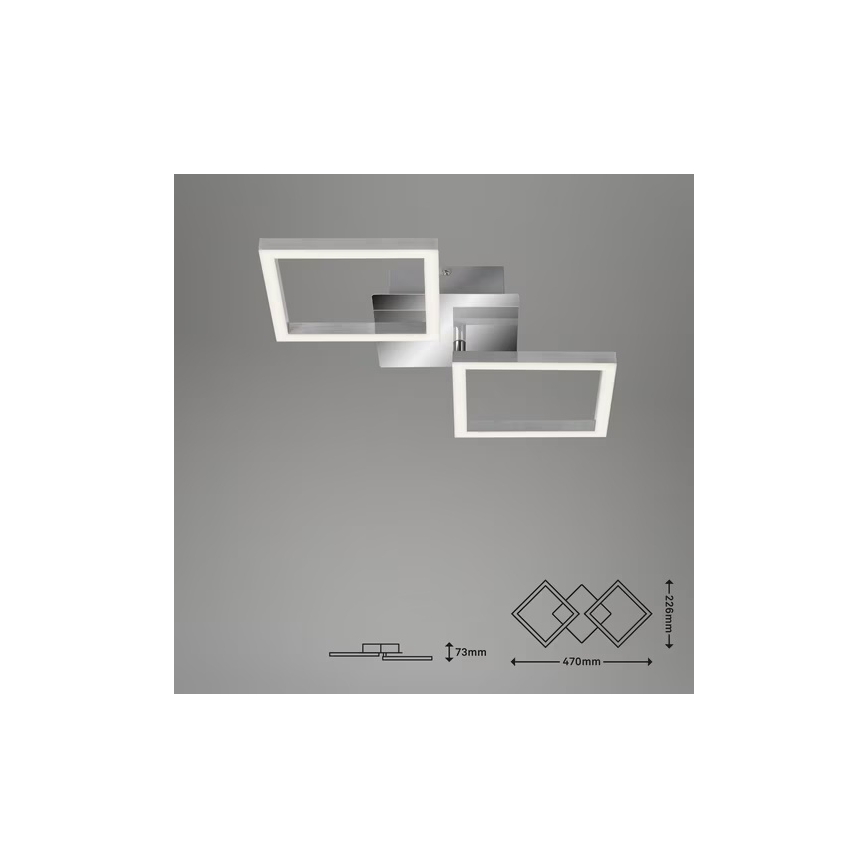 LED-kattovalaisin LED/10W/230V 3000K mattakromi