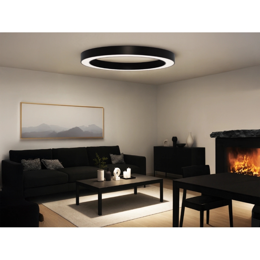 LED-kattovalaisin LED/115W/230V 3000/4000/6500K halkaisija 120 cm musta