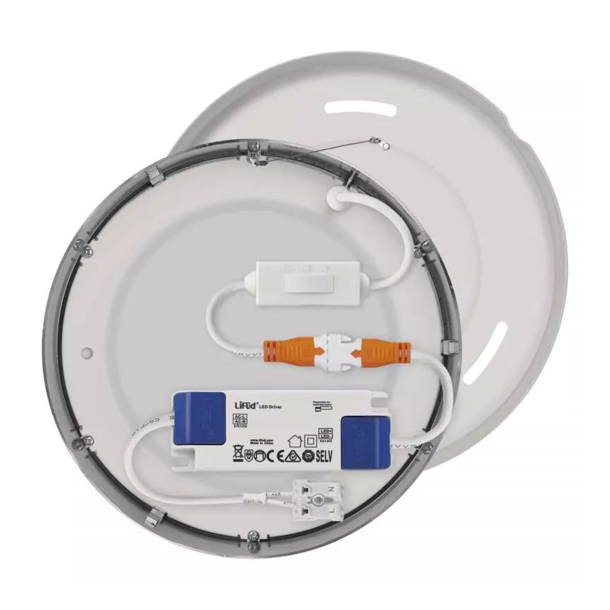 LED-kattovalaisin NEXXO LED/12,5W/230V 3000/3500/4000K halkaisija 17 cm mattakromi