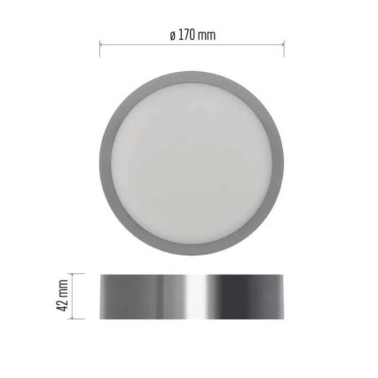 LED-kattovalaisin NEXXO LED/12,5W/230V 3000/3500/4000K halkaisija 17 cm mattakromi