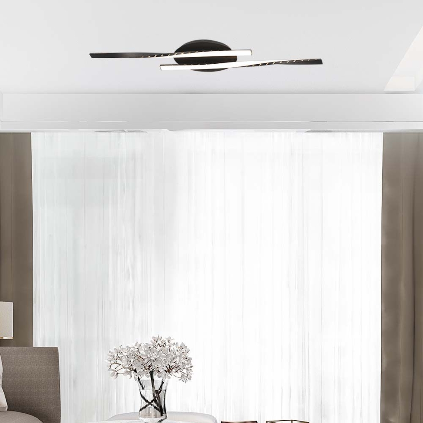 LED-kattovalaisin LED/12W/230V 3000K 94,5 cm musta