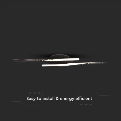 LED-kattovalaisin LED/12W/230V 3000K 94,5 cm musta