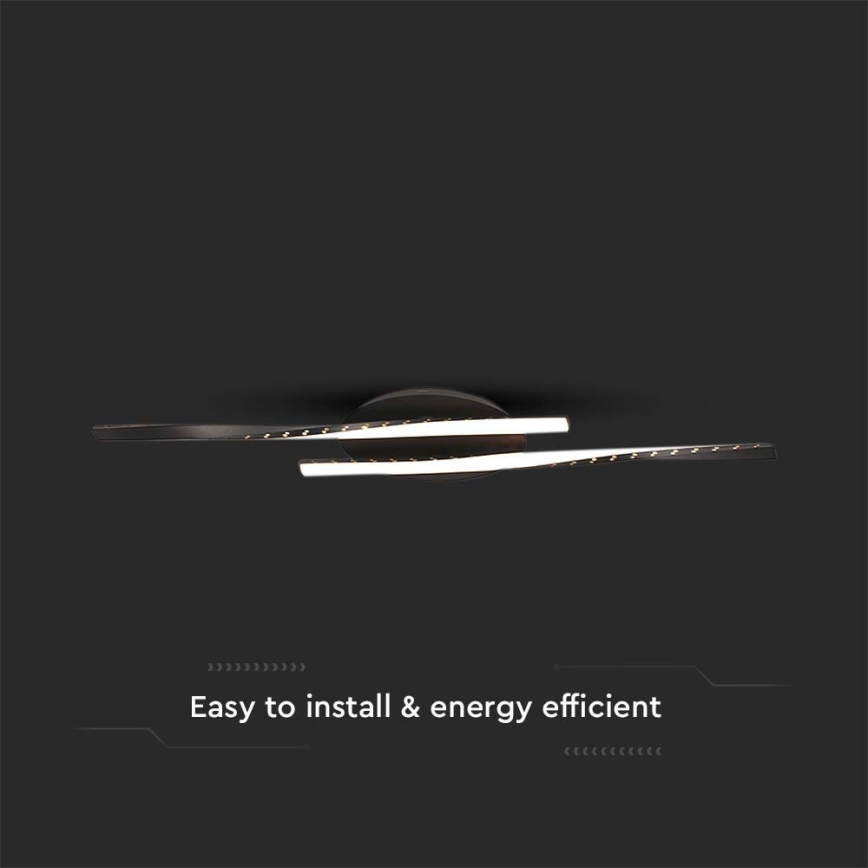 LED-kattovalaisin LED/12W/230V 3000K 94,5 cm musta