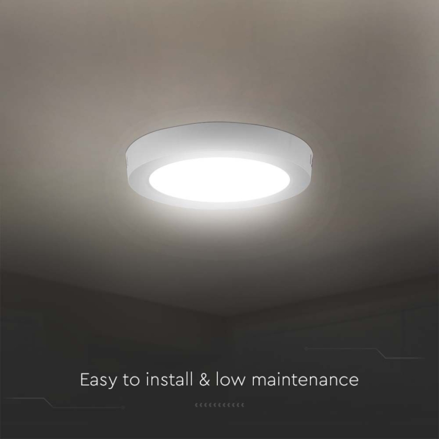 LED-kattovalaisin LED/12W/230V 3000K halkaisija 16,7 cm valkoinen