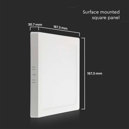 LED-kattovalaisin LED/12W/230V 4000K 16,7x16,7 cm valkoinen