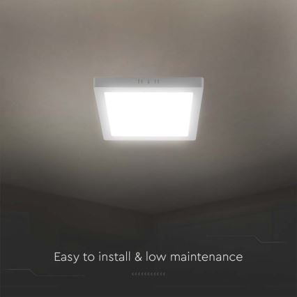 LED-kattovalaisin LED/12W/230V 6500K 16,7x16,7 cm valkoinen