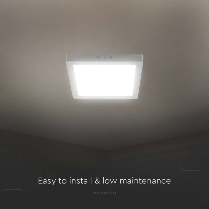 LED-kattovalaisin LED/12W/230V 6500K 16,7x16,7 cm valkoinen