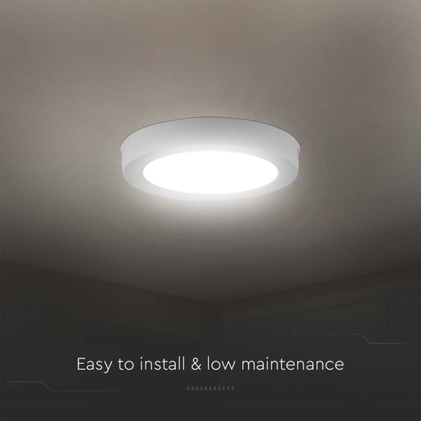 LED-kattovalaisin LED/12W/230V 6500K halkaisija 16,7 cm valkoinen