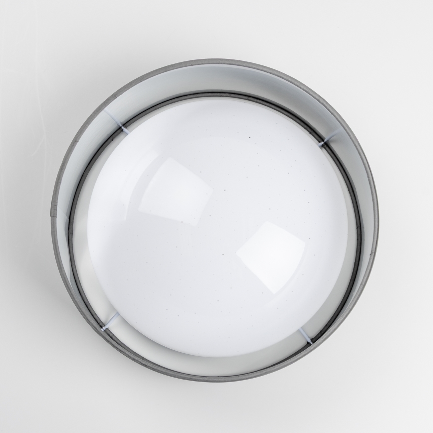 LED-kattovalaisin LED/12W/230V halkaisija 32 cm harmaa/hopea