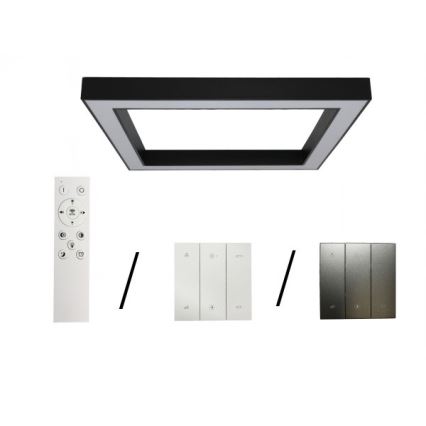 LED-kattovalaisin LED/130W/230V 3000/4000/6500K 100x100 cm musta