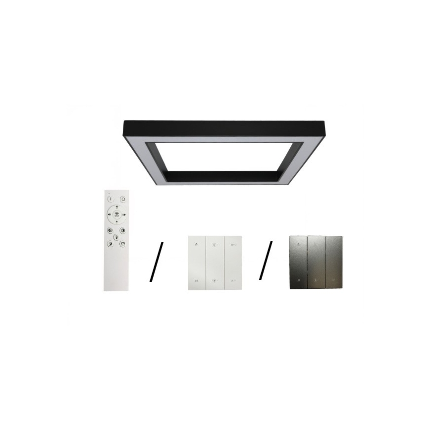 LED-kattovalaisin LED/130W/230V 3000/4000/6500K 100x100 cm musta