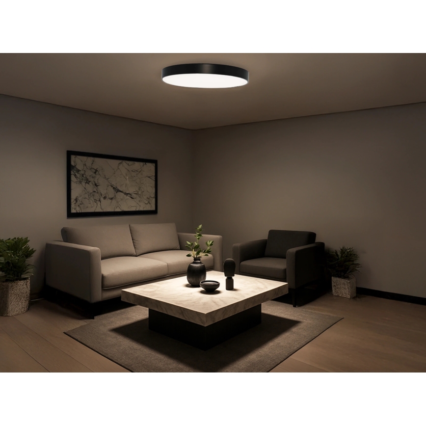 LED Kattovalaisin LED/135W/230V 3000/4000/6500K halkaisija 80 cm musta