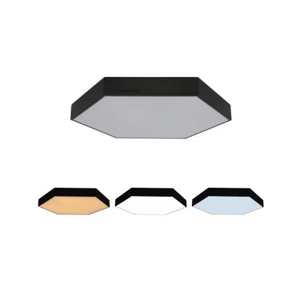 LED-kattovalaisin LED/135W/230V 3000/4000/6500K Ø 80 cm musta