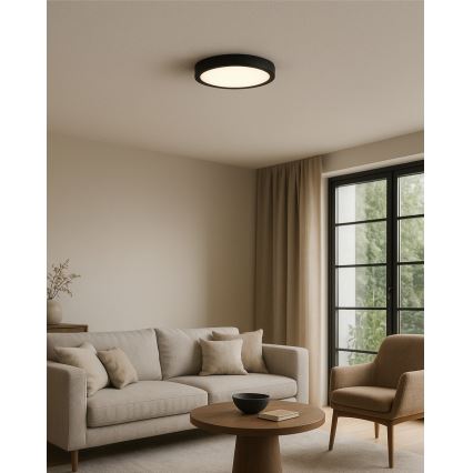 LED-kattovalaisin LED/18W/230V 3000/4000/6500K halkaisija 23 cm musta