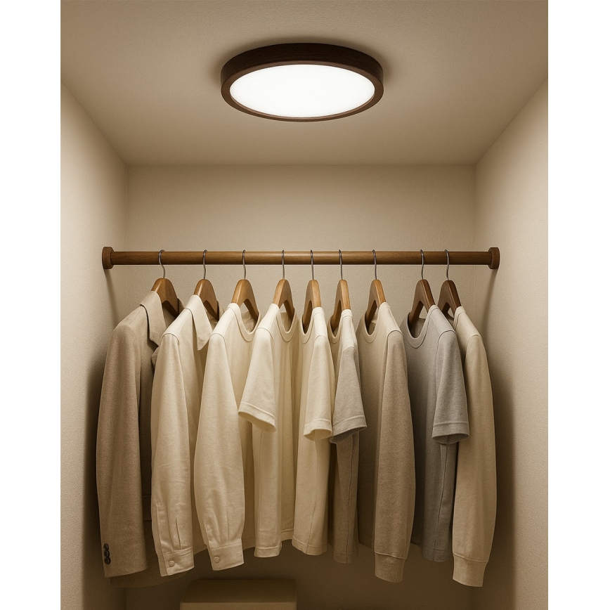 LED-kattovalaisin LED/18W/230V 3000/4000/6500K halkaisija 23 cm ruskea