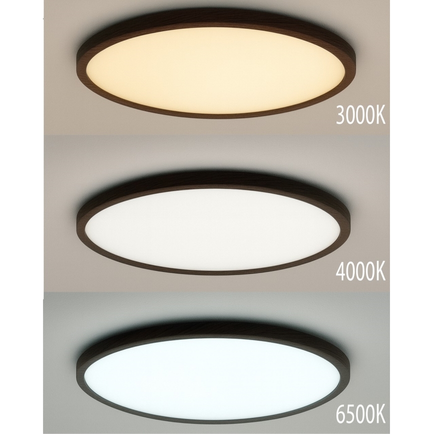 LED-kattovalaisin LED/18W/230V 3000/4000/6500K halkaisija 23 cm ruskea
