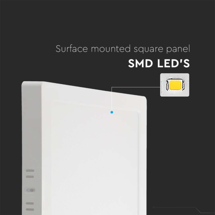 LED-kattovalaisin LED/18W/230V 3000K 21,4x21,4 cm valkoinen