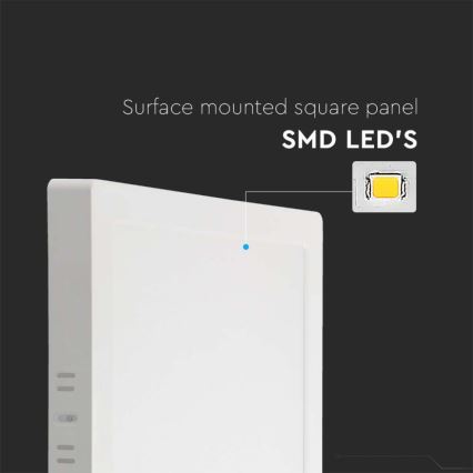 LED-kattovalaisin LED/18W/230V 6500K 21,4x21,4 cm valkoinen