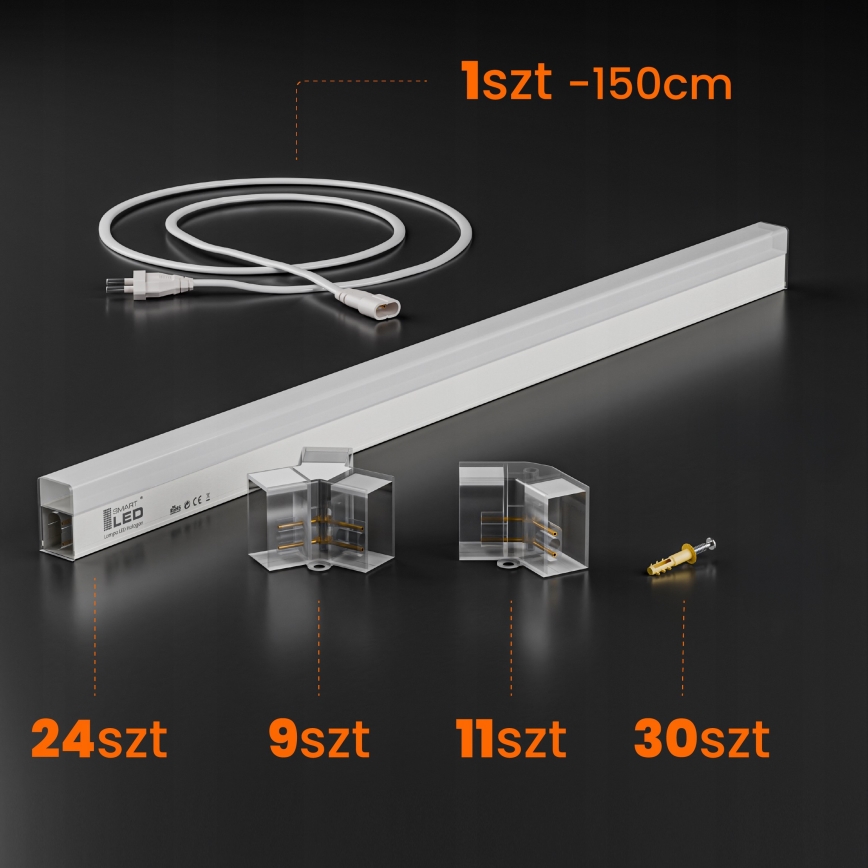 LED-kattovalaisin HEXAGON LED/192W/85-265V 6500K 298x209 cm CRI 90 IP54 valkoinen