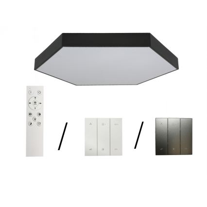 LED-kattovalaisin LED/200W/230V 3000/4000/6500K halkaisija 100 cm musta