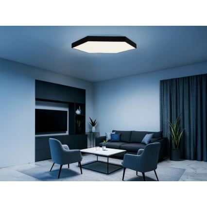 LED-kattovalaisin LED/240W/230V 3000/4000/6500K Ø 120 cm musta