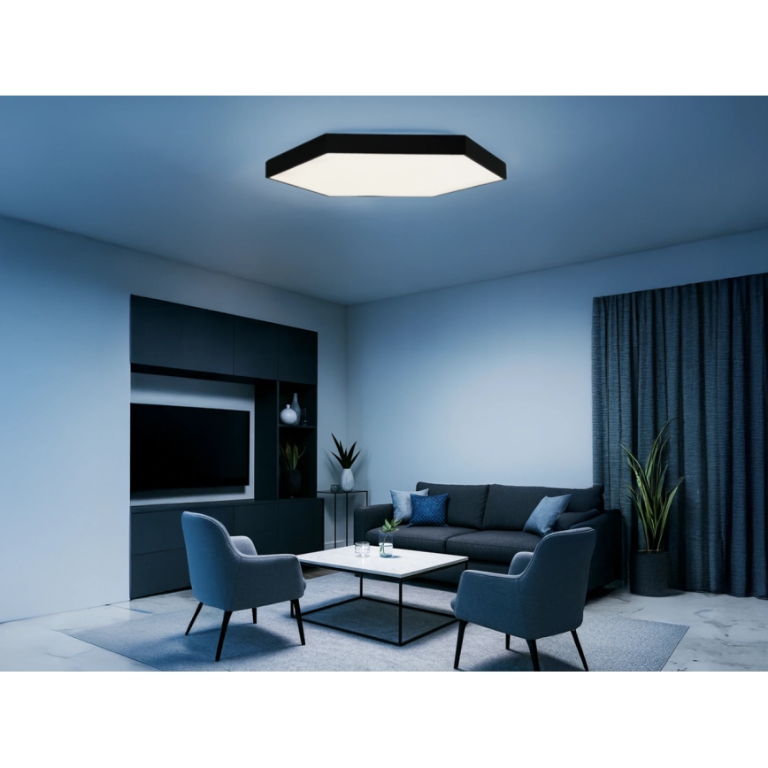 LED-kattovalaisin LED/240W/230V 3000/4000/6500K Ø 120 cm musta
