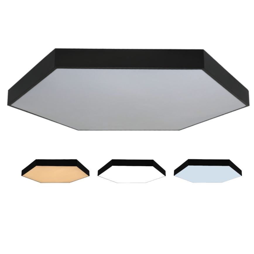LED-kattovalaisin LED/240W/230V 3000/4000/6500K Ø 120 cm musta