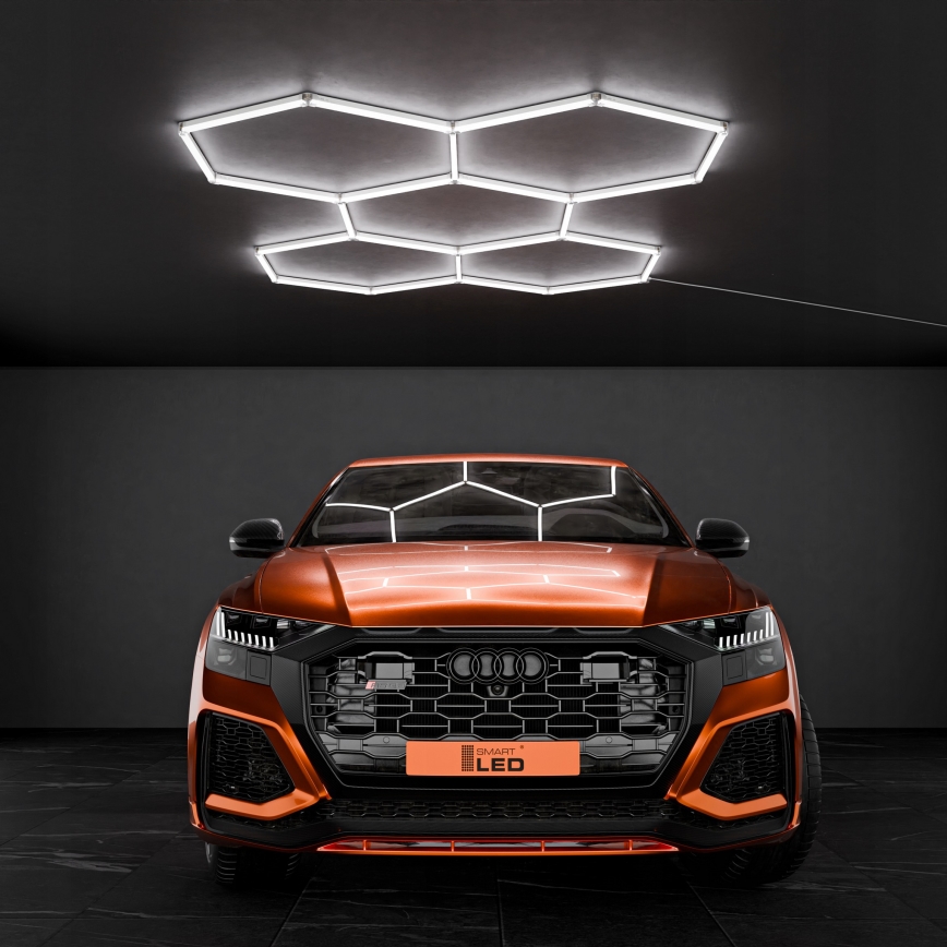LED-kattovalaisin HEXAGON LED/240W/85-265V 6500K 298x209 cm CRI 90 IP44 valkoinen