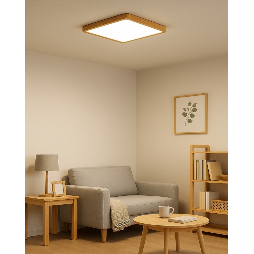 LED-kattovalaisin LED/24W/230V 3000/4000/6500K 30x30 cm beige