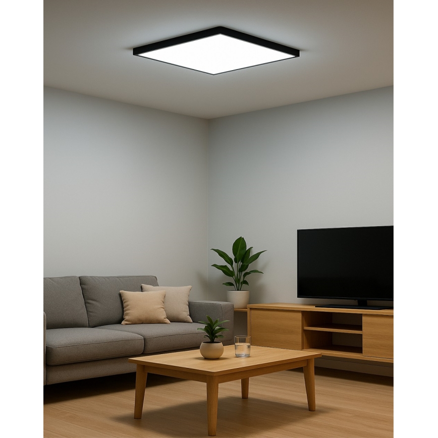 LED-kattovalaisin LED/24W/230V 3000/4000/6500K 30x30 cm musta