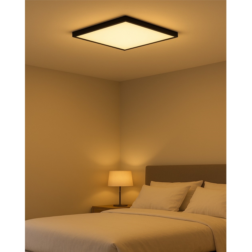 LED-kattovalaisin LED/24W/230V 3000/4000/6500K 30x30 cm musta