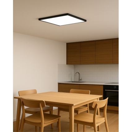 LED-kattovalaisin LED/24W/230V 3000/4000/6500K 30x30 cm musta