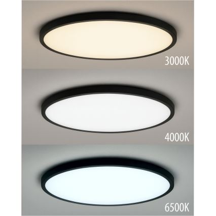LED-kattovalaisin LED/24W/230V 3000/4000/6500K halkaisija 30 cm musta