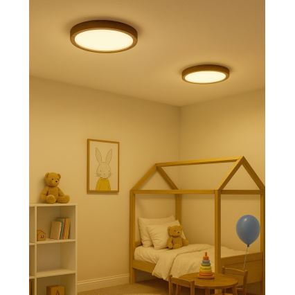 LED-kattovalaisin LED/24W/230V 3000/4000/6500K halkaisija 30 cm ruskea