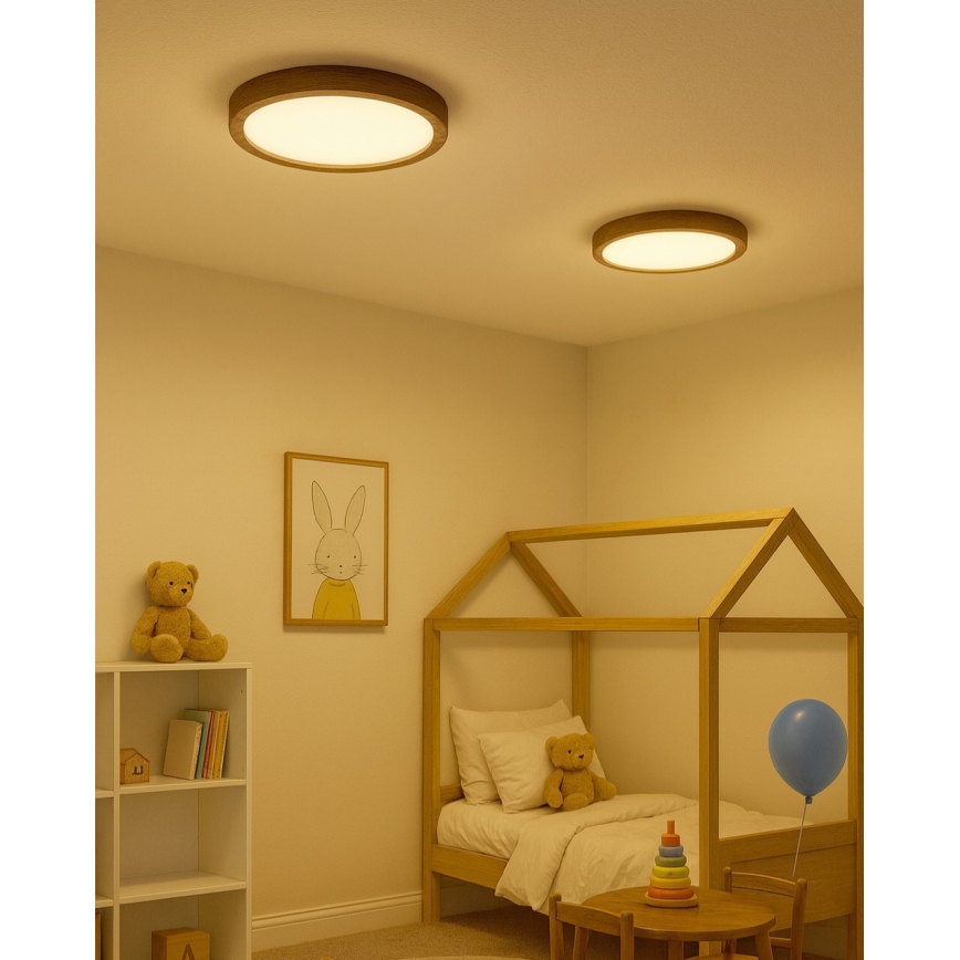 LED-kattovalaisin LED/24W/230V 3000/4000/6500K halkaisija 30 cm ruskea