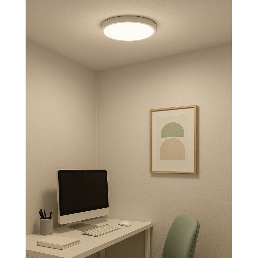 LED-kattovalaisin LED/24W/230V 3000/4000/6500K halkaisija 30 cm valkoinen