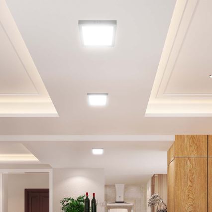 LED-kattovalaisin LED/24W/230V 3000K 28,7x28,7 cm valkoinen