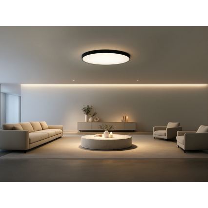 LED-kattovalaisin LED/300W/230V 3000/4000/6500K halkaisija 120 cm musta