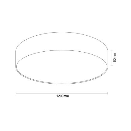 LED-kattovalaisin LED/300W/230V 3000/4000/6500K halkaisija 120 cm valkoinen