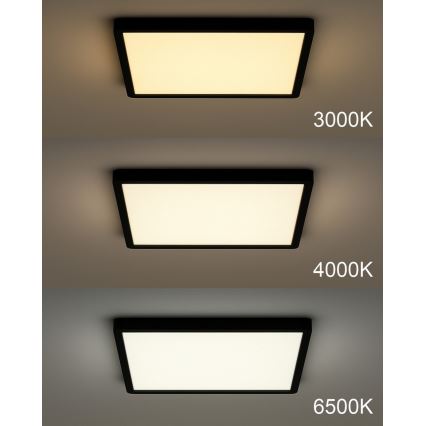 LED-kattovalaisin LED/32W/230V 3000/4000/6500K 40x40 cm musta
