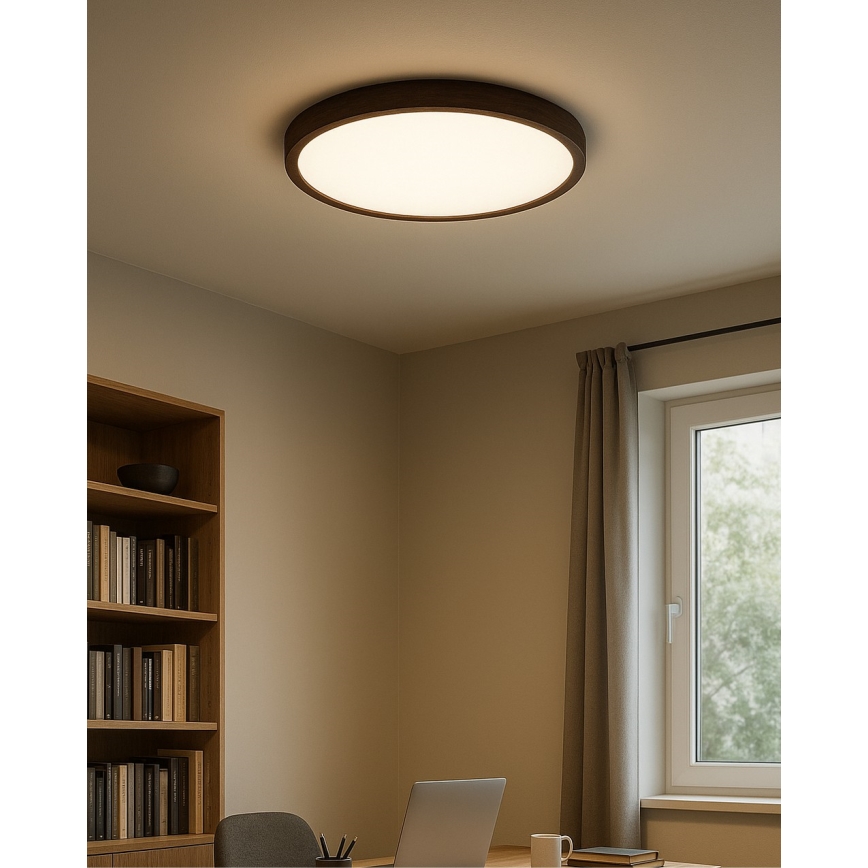 LED-kattovalaisin LED/32W/230V 3000/4000/6500K halkaisija 40 cm ruskea