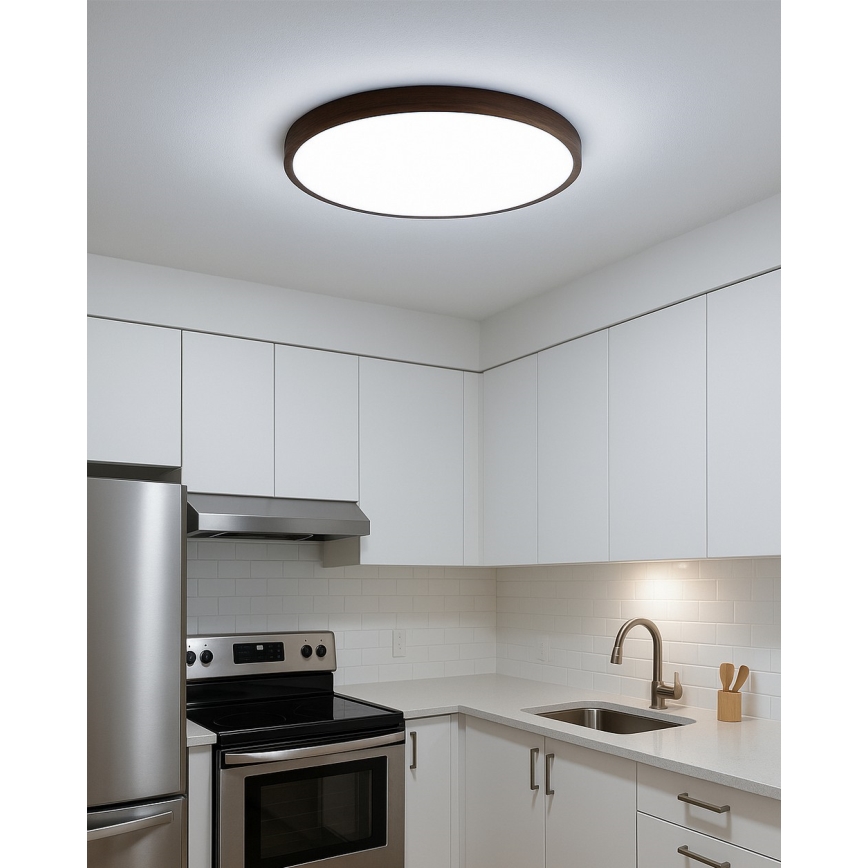 LED-kattovalaisin LED/32W/230V 3000/4000/6500K halkaisija 40 cm ruskea