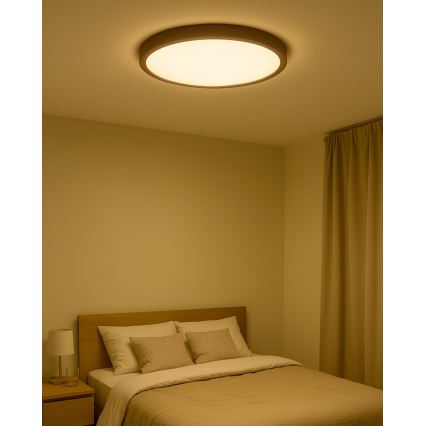 LED-kattovalaisin LED/32W/230V 3000/4000/6500K halkaisija 40 cm ruskea