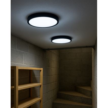 LED-kattovalaisin LED/32W/230V 3000/4000/6500K Ø 40 cm musta