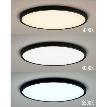 LED-kattovalaisin LED/32W/230V 3000/4000/6500K Ø 40 cm musta