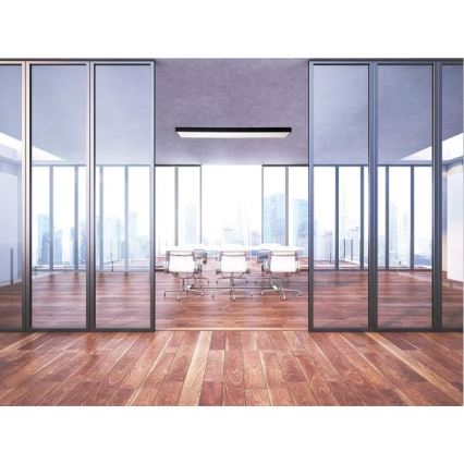 LED-kattovalaisin LED/32W/230V 4000K 120x13 cm musta