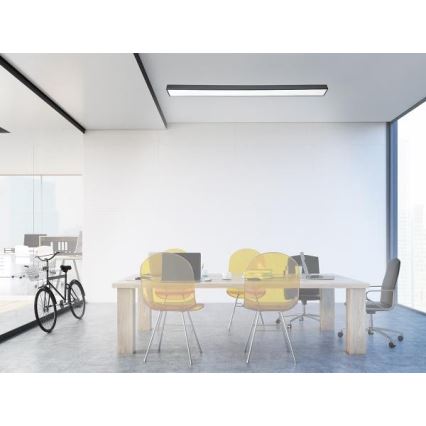 LED-kattovalaisin LED/32W/230V 4000K 120x7 cm musta