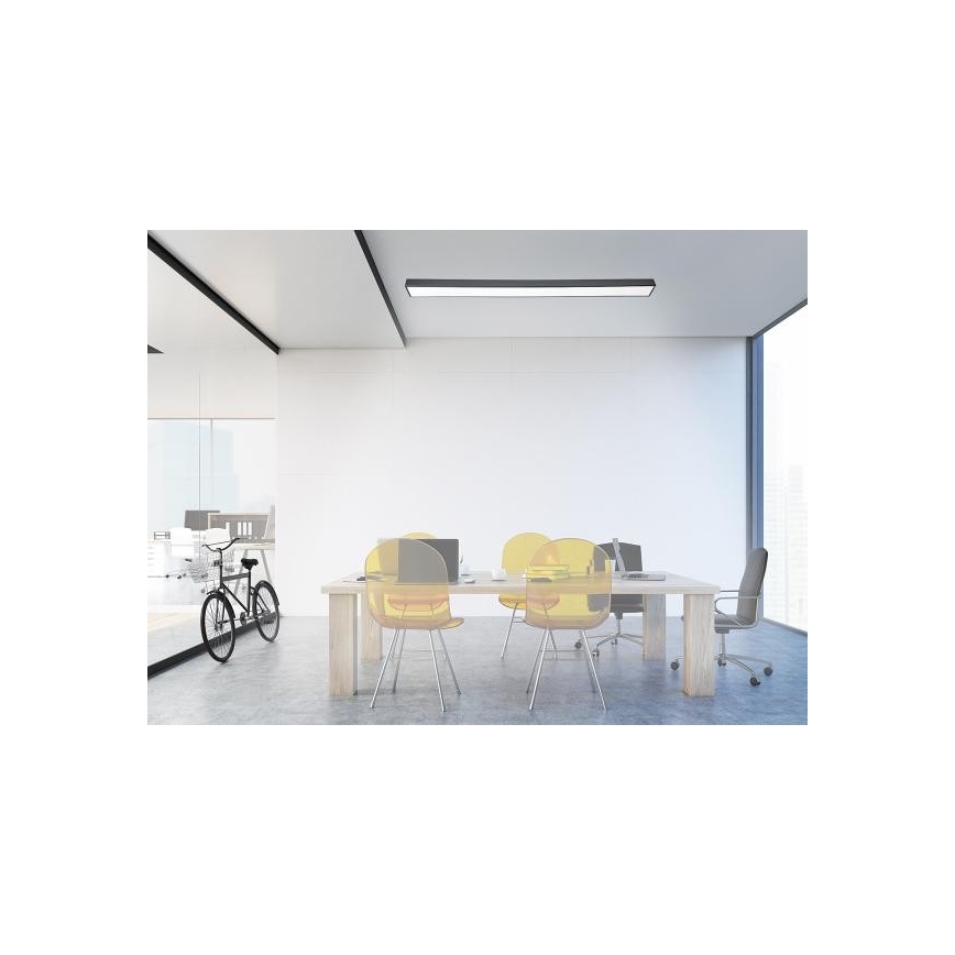 LED-kattovalaisin LED/32W/230V 4000K 120x7 cm musta