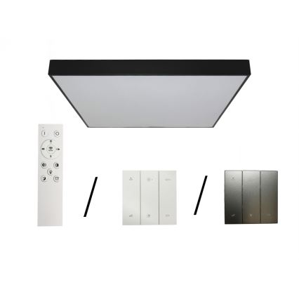LED-kattovalaisin LED/340W/230V 3000/4000/6500K 100x100 cm musta